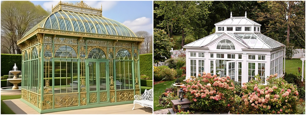 Serre victorienne, Jardin d'hiver victorien, Style victorien